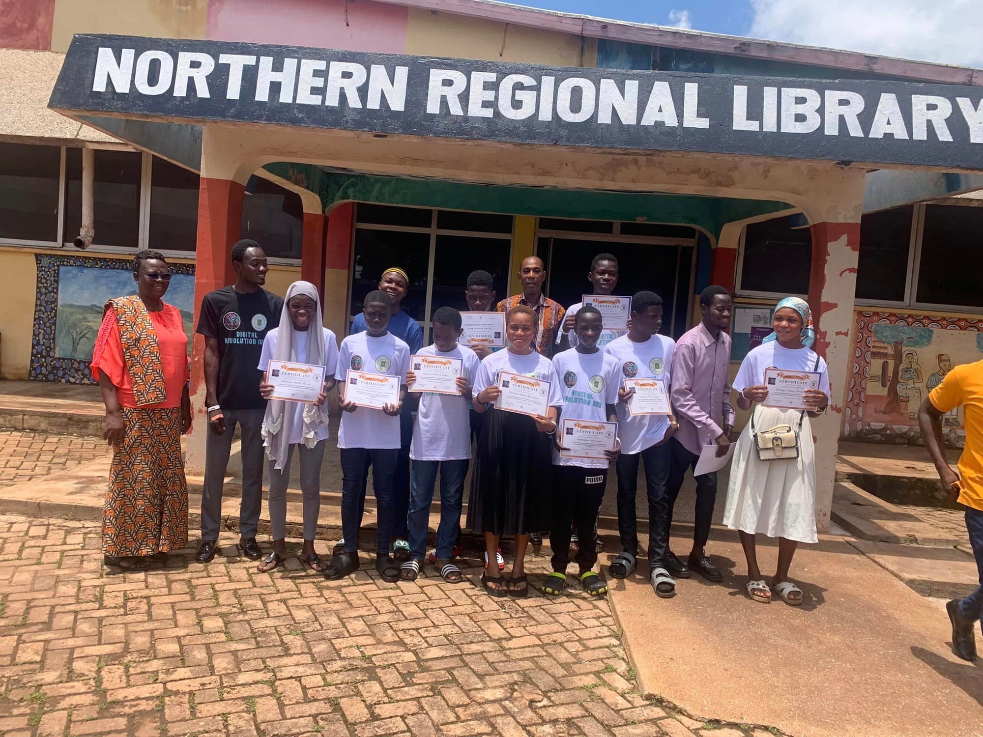 Digital Revolution Hub learners at the Northern Regional Library