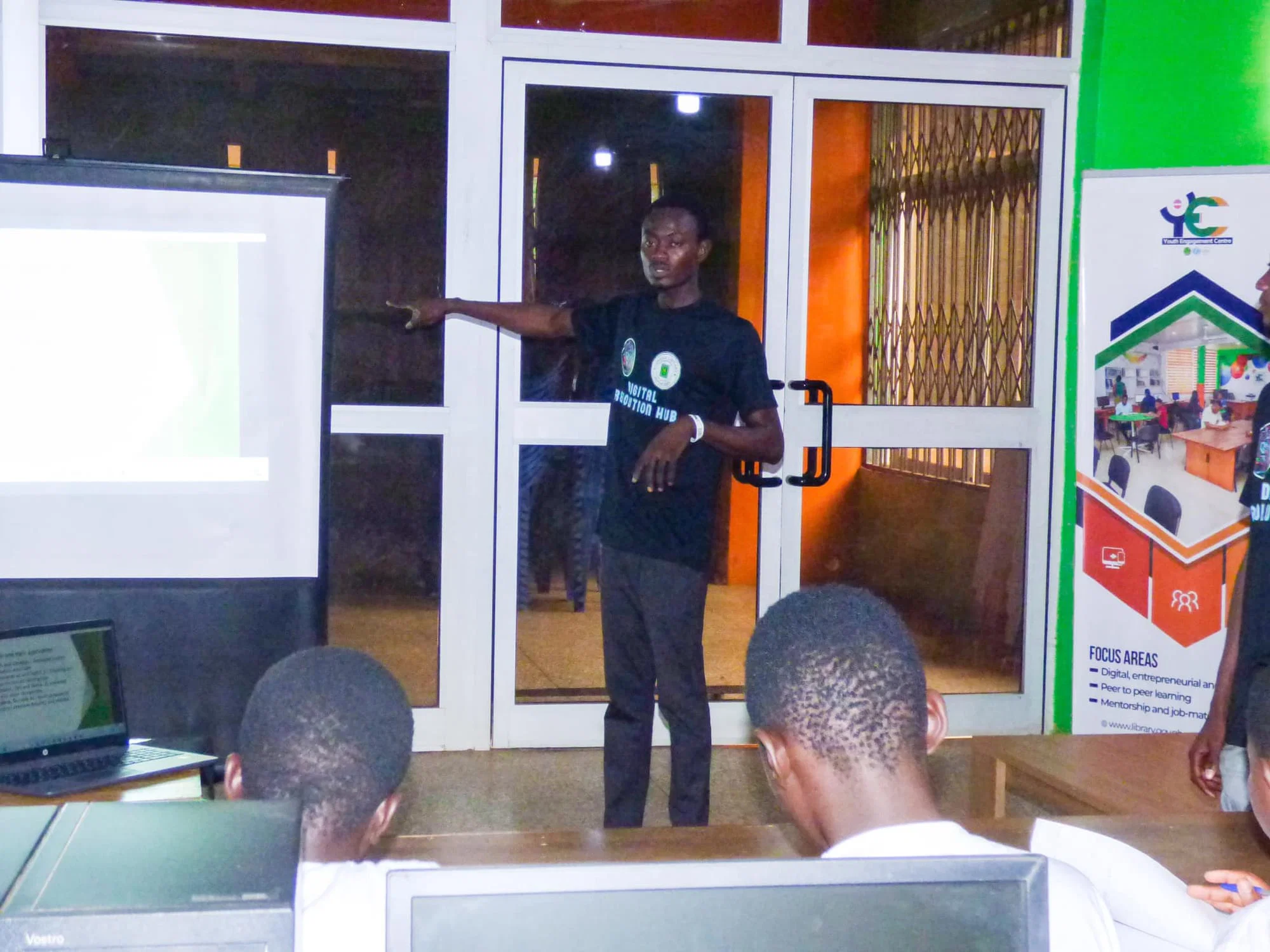 Internet safety training session at a local school