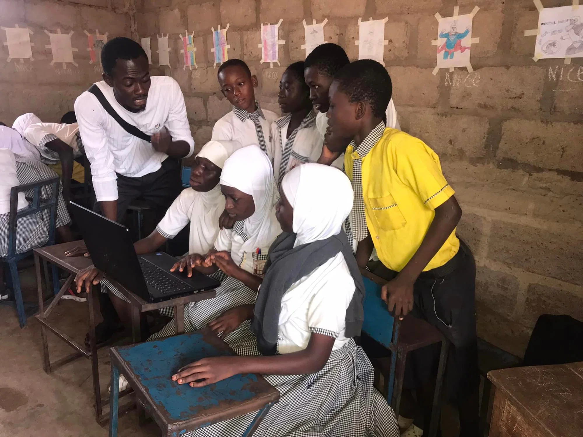 Young people taking part in an outreach session